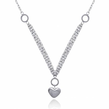 Woman stainless steel Rivière d'Amour hearts necklace