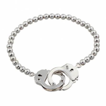 Woman stainless steel Saphia handcuffs grey bracelet
