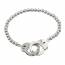 Woman stainless steel Saphia handcuffs grey bracelet mini