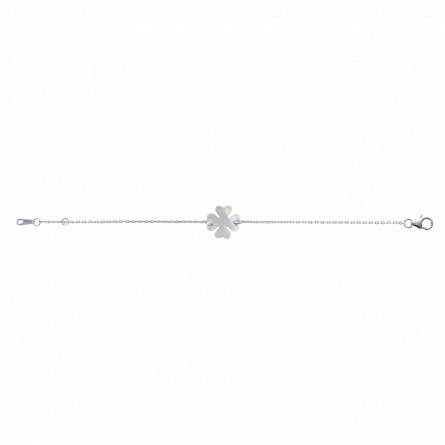 Woman stone Tréfle white bracelet
