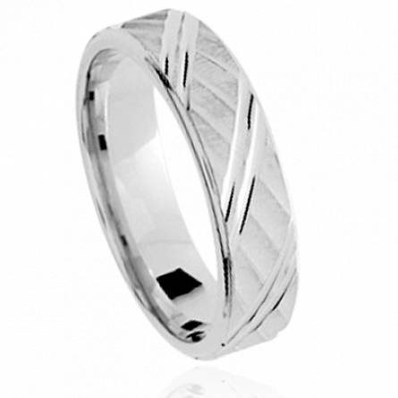 Alliance homme argent Erton