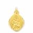 Anhänger gold Saint Christophe losange medaillon mini
