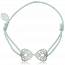 Armband frauen rhodinierter stahl Ducatys grün mini