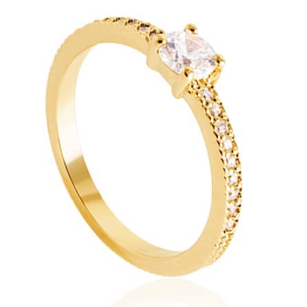 Bague femme plaqué or Balina