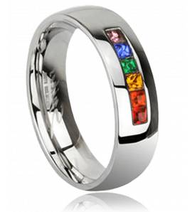 Bijoux LGBT Anneau rainbow