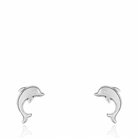 Boucles d'oreilles enfant or Dolph silver