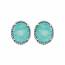 Boucles d'oreilles femme argent Himmat turquoise 2