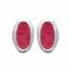 Boucles d'oreilles femme argent Lajami rouge 2
