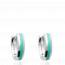 Boucles d'oreilles femme argent Mickaelya créoles turquoise mini