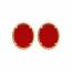 Boucles d'oreilles femme plaqué or Ghanam rouge 2