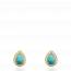 Boucles d'oreilles femme plaqué or Horso turquoise mini