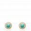 Boucles d'oreilles femme plaqué or Marjane ronde turquoise mini