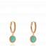 Boucles d'oreilles femme plaqué or Oumare créoles turquoise mini