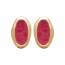 Boucles d'oreilles femme plaqué or Zanare rouge 2