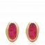 Boucles d'oreilles femme plaqué or Zanare rouge mini