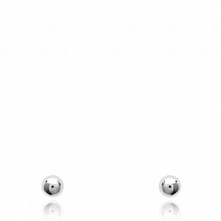 Boucles d'oreilles perle miroir 2mm