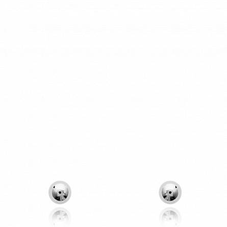 Boucles d'oreilles perle miroir 4mm