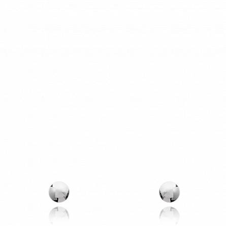 Boucles d'oreilles perle miroir 6mm