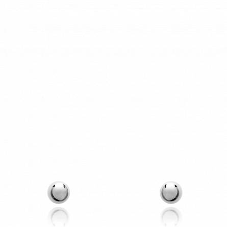 Boucles d'oreilles perle miroir 8mm