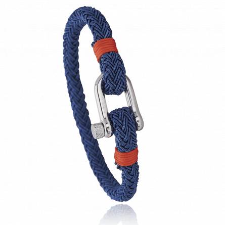 Bracelet corde et acier Jerian orange 2