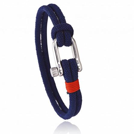 Bracelet corde et acier Lerian rouge 2