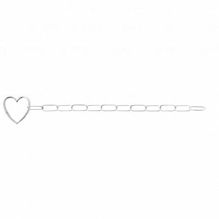 Bracelet femme argent Faye coeur