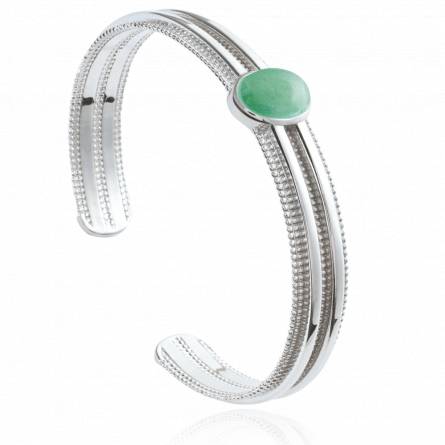 Bracelet femme argent Nahly vert