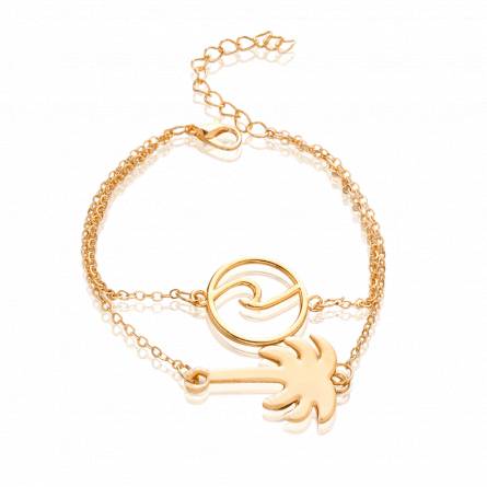 Bracelet femme métal doré Sea & Palm 2