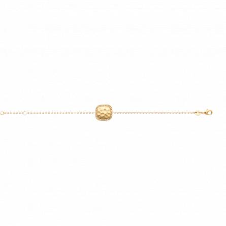 Bracelet femme plaqué or Omesia carrée