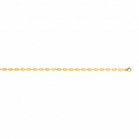 Bracelet or jaune maille grain de café 4.5mm
