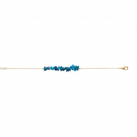 Bracelet plaqué or Alax bleu