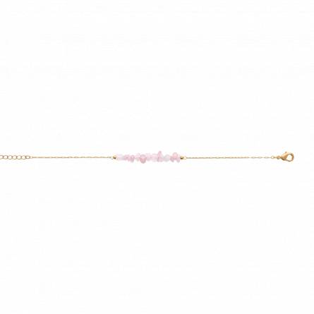 Bracelet plaqué or Lumar rose