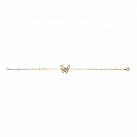 Bracelete feminino banhado a ouro Papillon de nuit