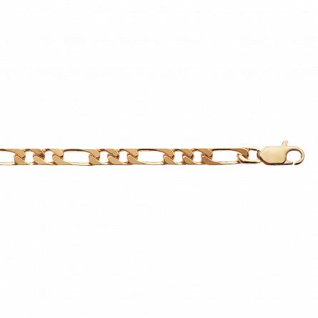 Bracelete masculino banhado a ouro Plaqué or maille figaro 1-2 5mm figaro