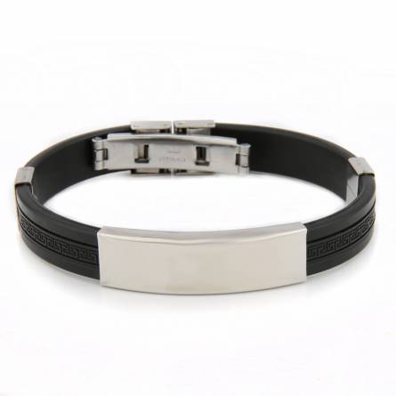 Bracelete masculino silicone Valentin preto