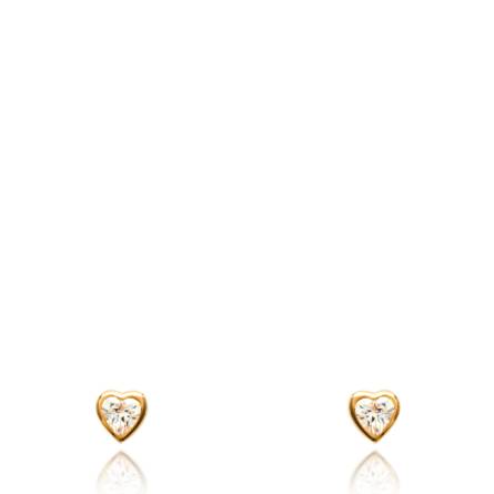 Children gold plated hearts earring