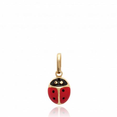 Children gold plated red pendant