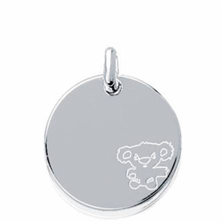Children silver Nourson circular pendant