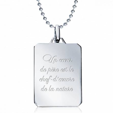 Collier argent message Perso 4