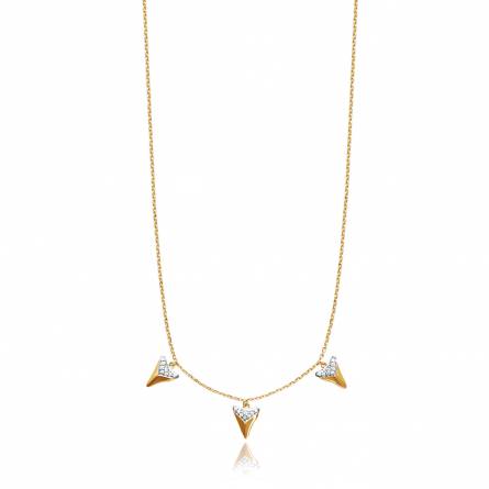 Collier femme plaqué or Abel triangle