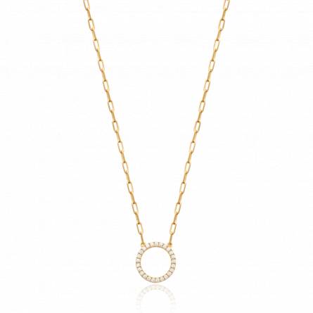 Collier femme plaqué or Pasang ronde