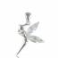 Fairy big crystal pendant silver white mini