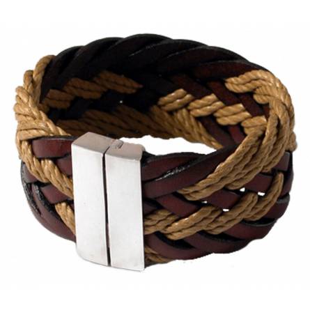 Gladiator Leather And Hemp Bracelet