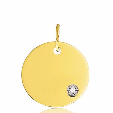 Gold Afanasy circular pendant