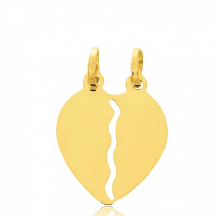 Gold Éros  hearts yellow pendant