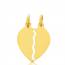 Gold Éros  hearts yellow pendant mini