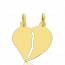 Gold Cupidon Separe hearts yellow pendant mini
