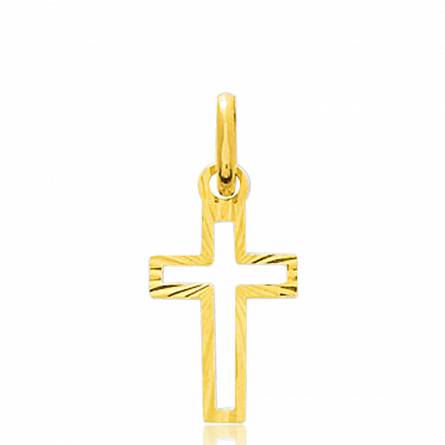 Gold Kazimir crosses pendant