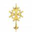 Gold Kostya crosses pendant mini