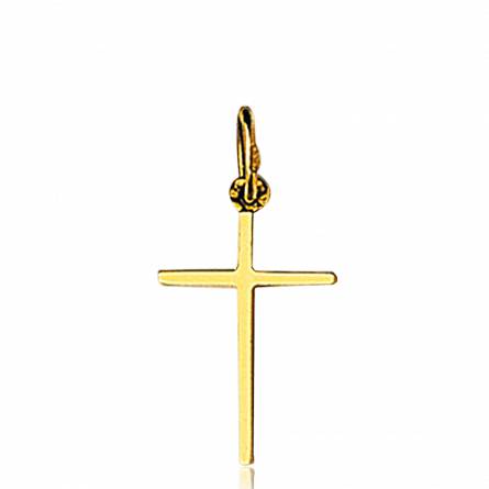 Gold Lev crosses pendant
